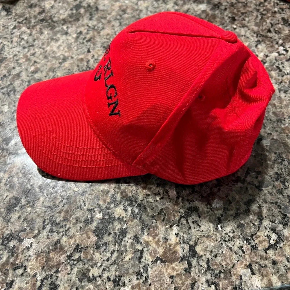 True Religion Mens Baseball Cap Embroidered Logo Red OS